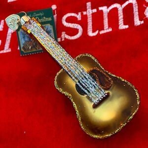 Old World Christmas Musical Glass Blown Ornaments for Christmas Tree Guitar